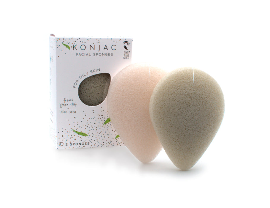 Eulenbiene Konjac Gesichtsschwämme Fabel Haut 2 Teile