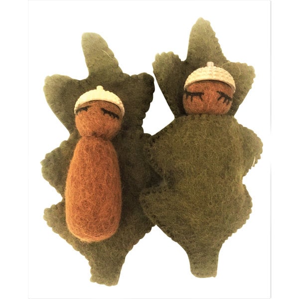 Papoose -Spielzeug Papoose -Spielzeug Eichelbabys Natural 6PC