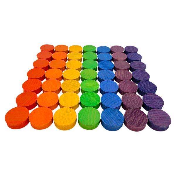 Papoose Toys Papoose Toys Mini Regenbogen konkav 4cm 49pc
