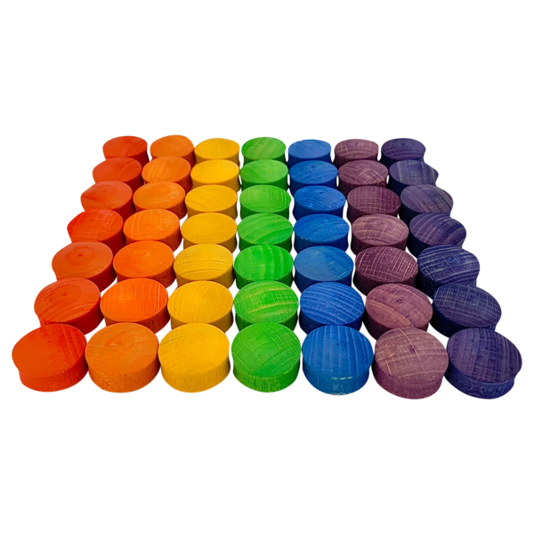 Papoose Toys Papoose Toys Mini Regenbogen konvex 49pc