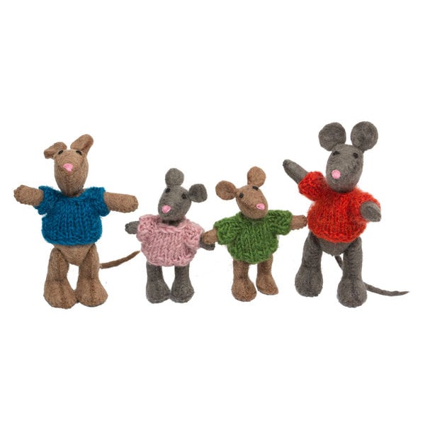 Papoose Toys Papoose Toys Mausfamilie 4pc