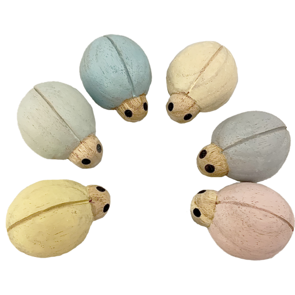 Papoose Toys Papoose Toys Pastell Ladyvögel 6pc