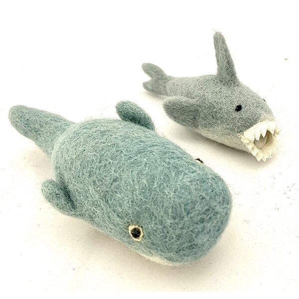 Papoose Toys Papoose Toys Whale and Shark 2PC