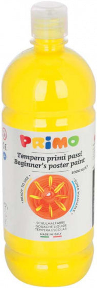 Primo Tempera Pastor Farbe 1000 ml Plastikgelb
