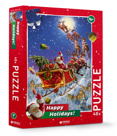REBO Productions Santa Legpuzzel Junior Carton 48 Stücke