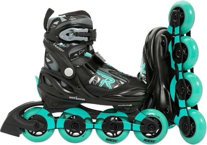 ROCES Moody Tif Inlinkates Black Aqua Größe 36-40