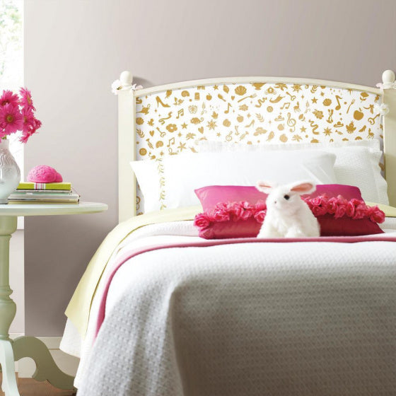 Mitbewohner Tapetenschale und Stickikonen 503 cm Vinyl Gold
