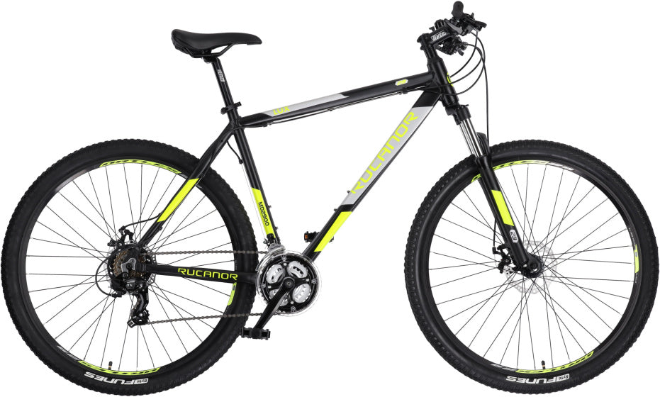 Rucanor Lux 29 Zoll 53 cm Männer 21V mechanische Scheibenbremse Schwarzgelb