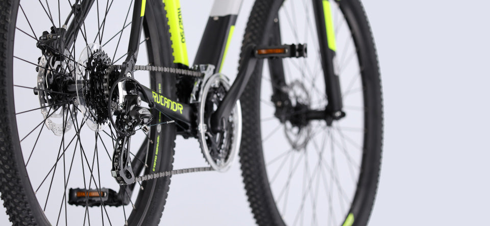 Rucanor Lux 29 Zoll 53 cm Männer 21V mechanische Scheibenbremse Schwarzgelb