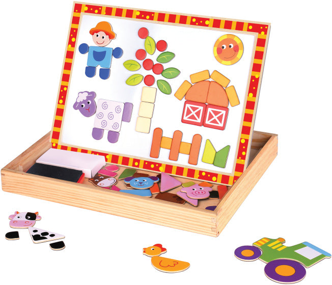 Nakeny Toy Pädagogik Magneten Chalkboard Farm 85-Piece