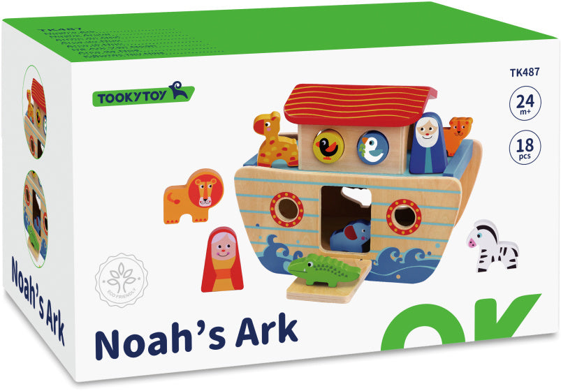 Toky Toy Noahs Ark Houten Vorboot 24 Monate 18-teilig