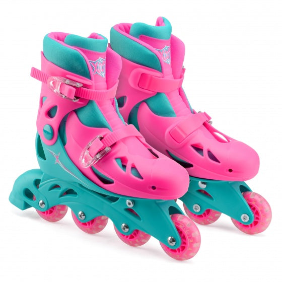 Xotze Inline Skates Hardboot Pink Turquoise Größe 32-35