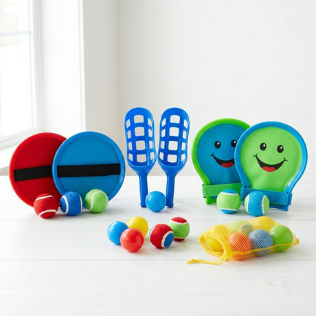 Spellen met ballen en balvangers ball catcher games