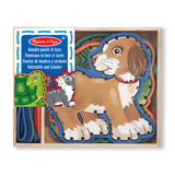 Melissa Doug-Stickerei auf Holztieren