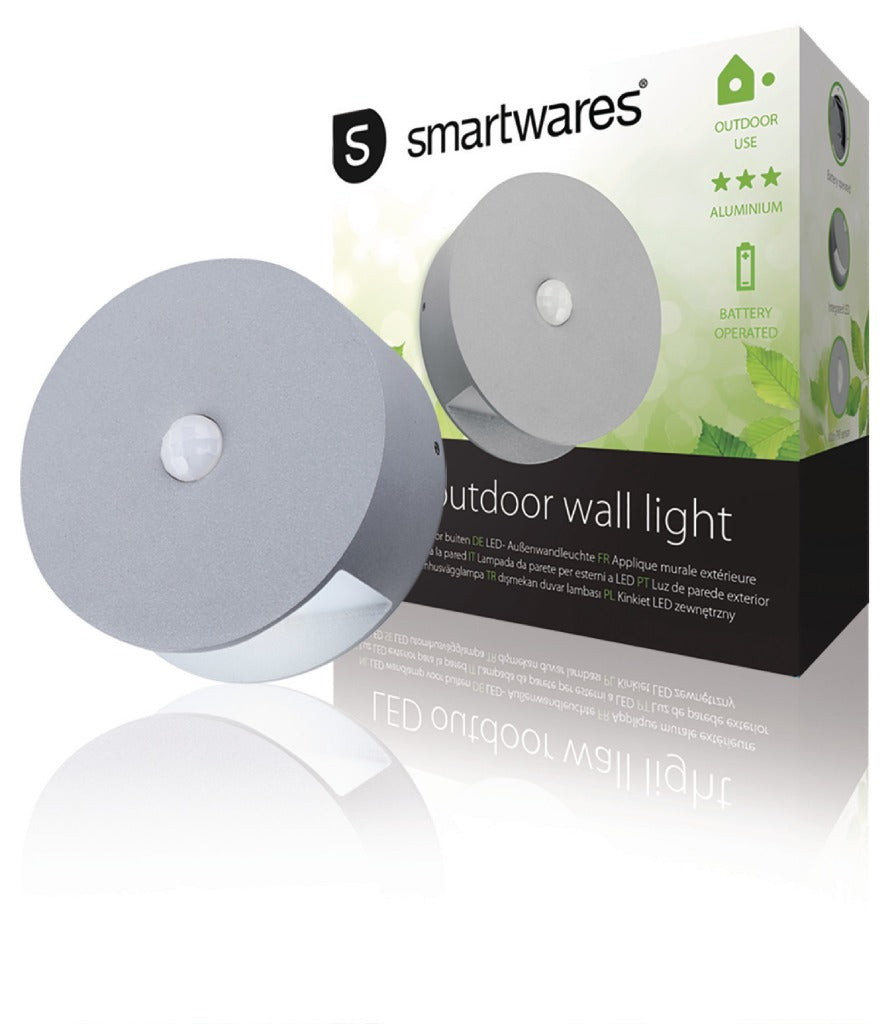 Ranex ra-1004236 LED-Außenwandleuchte mit Sensor 0,5 W 60 lm grau