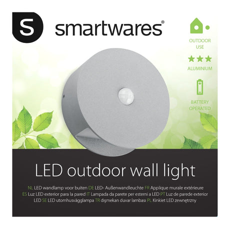 Ranex ra-1004236 LED-Außenwandleuchte mit Sensor 0,5 W 60 lm grau