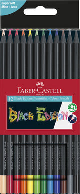Faber Castell FC-116412 Buntstifte Black Edition im Etui 12 Stück
