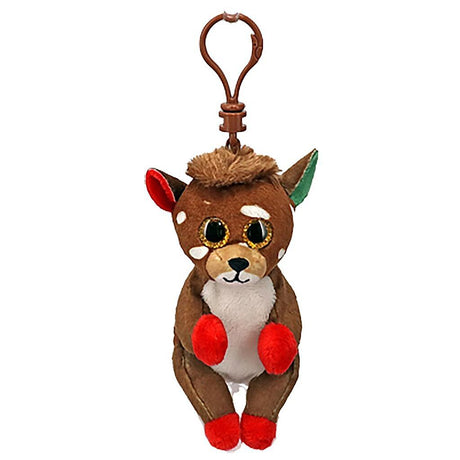 Ty Beanie Boos Clip-Kuscheltier Rentier Juno 7 cm