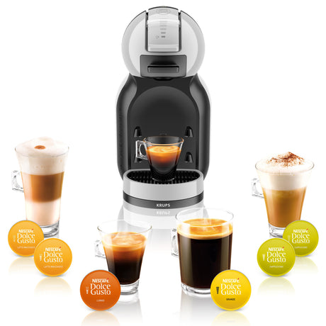 Krups kp123b nescafé eacute; Dolce Gusto Mini Me Kapselkaffeemaschine aus schwarzem Edelstahl