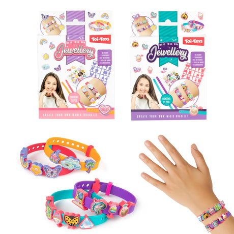 Herstellung von Toi-toys-Schmuckarmbändern -2 Stück mit Aufklebern 2sort
