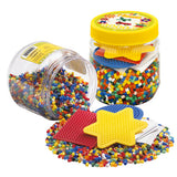 Hama Bügelperlen in Tonnen 4000 Stück + 3 Grundplatten