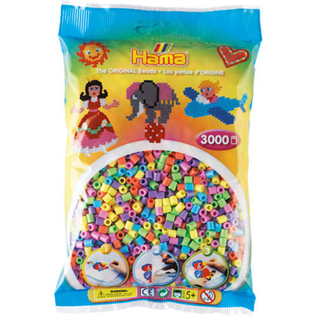 Hama Bügelperlen 3000 Stück Pastell