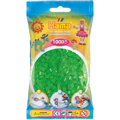 Hama -Eisenperlen 1000 Stück grüne Neon