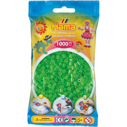 Hama -Eisenperlen 1000 Stück grüner Fluor