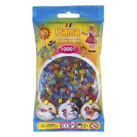 Hama Bügelperlen Transparent Farbmix 1000 Stück