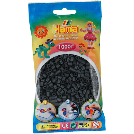 Hama -Eisenperlen dunkelgrau 1000