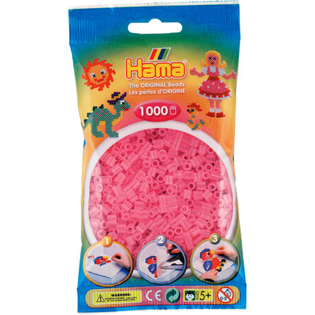 Hama Bügelperlen – 1000 Stück – rosa transparent