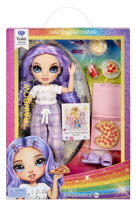 Rainbow High Junior High Pyjama Party – 23 cm – violett (lila) – Modepuppe