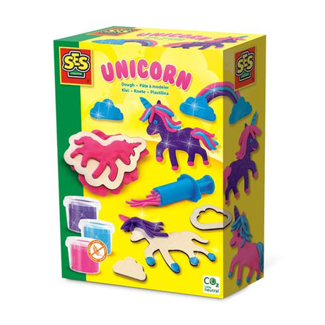 Ses Clay - Einhörner Neonglitter - Spielset aus Modelliermasse