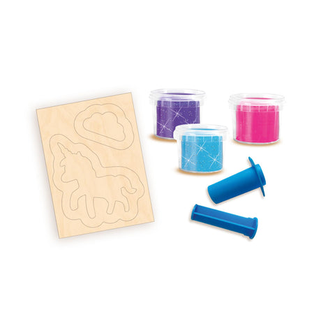 Ses Clay - Einhörner Neonglitter - Spielset aus Modelliermasse