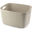 Curver Softex-Aufbewahrungskorb L – 19 l Kreideweiß 38 x 29 x 22 cm