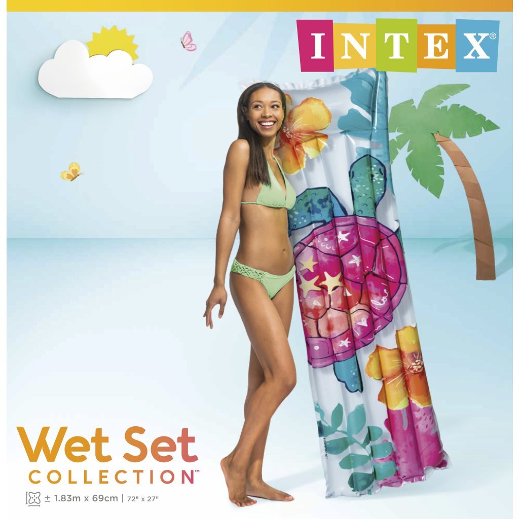 Intex 59720np Wet Set Collection Flower Luftmatratze 183x69 cm
