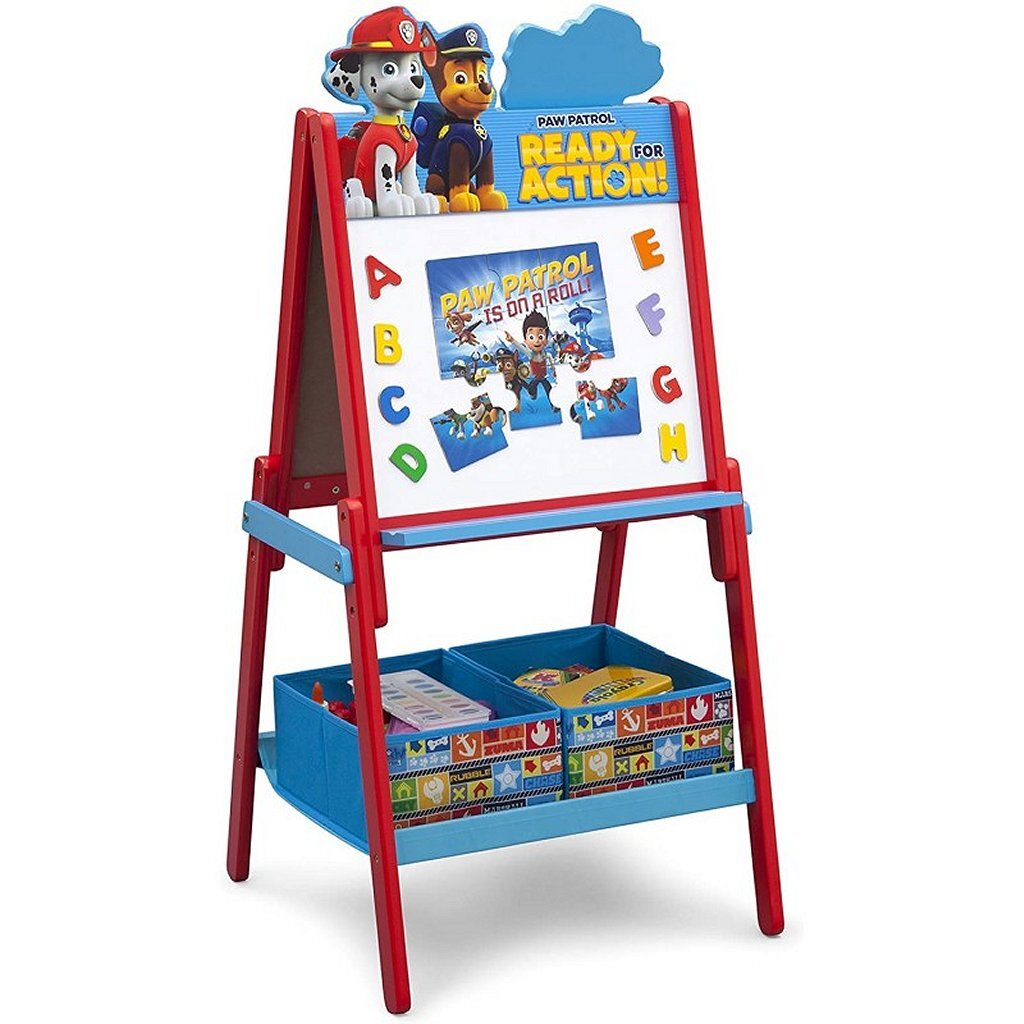 Paw Patrol te87578pw doppelseitiges Kreidetafel-Whiteboard aus Holz
