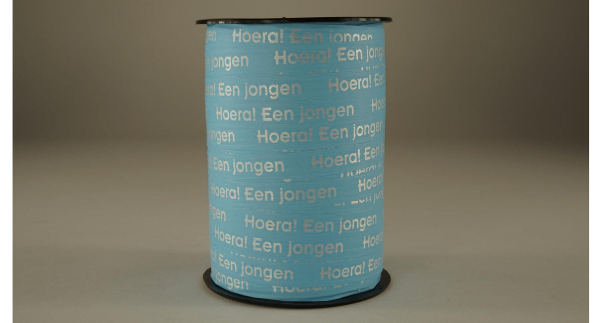 Krullint hoera! een jongen 10 mm x 250 mtr.