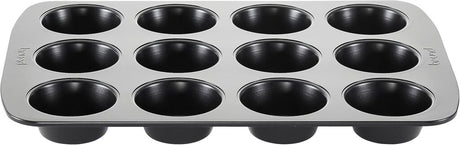 Brund Muffinform 12 Fächer schwarz