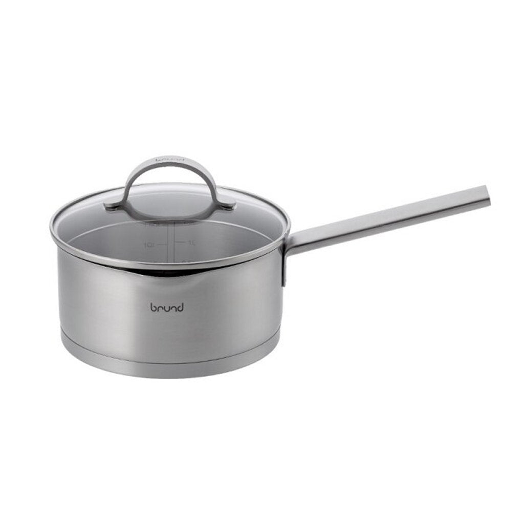Brund Kochtopf mit Glasdeckel 2l Edelstahl