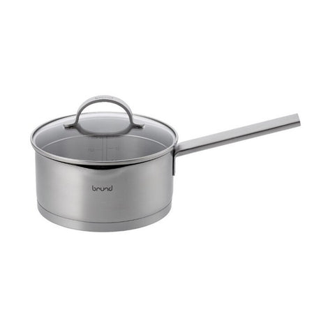 Brund Kochtopf mit Glasdeckel 2l Edelstahl