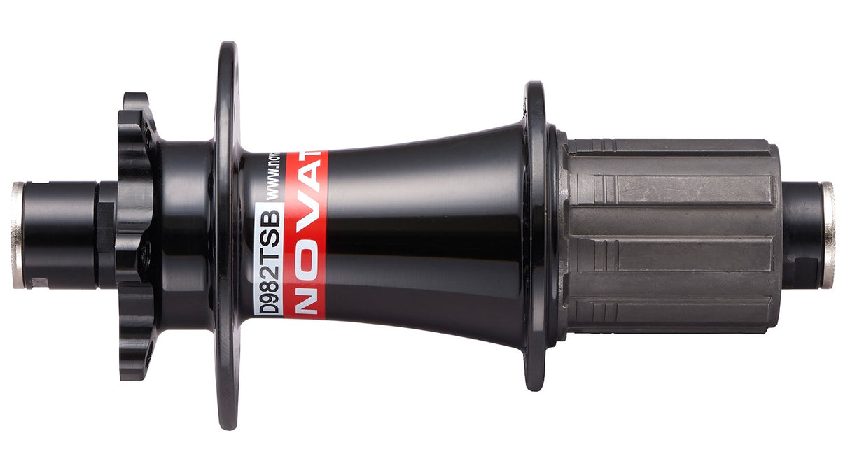 Novatec d982t-sb Kassetten-Hinterradnabe, 32 g Scheibe, 12 mm Achse, 8–11 Gänge, schwarz