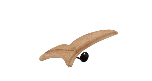 Sculptuur starling s naturel hout 6,5x23,5x6,5cm