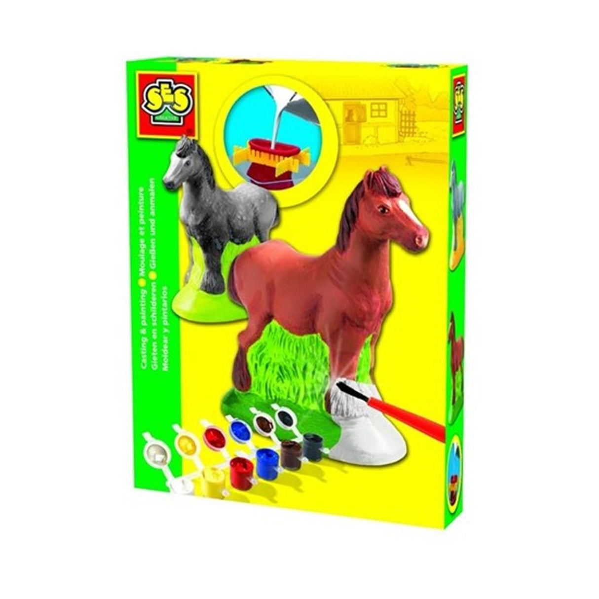 Sechs Figuren gießen, Pferd