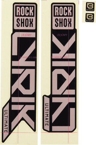 RockShox-Aufkleberset für die Lyrik Ultimate-Achse des Modells 2023