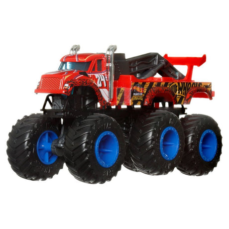 Hot-Wheels-Monstertrucks-Monstertrucks-Reihe mit großen Installationen