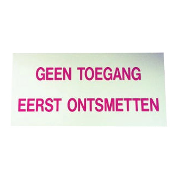Zugangsverbotsschild zuerst für Produkte desinfizieren