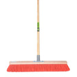 Mm eurotool producten bezem 60cm rood nylon plusstokhouder mm plussteel 150cm