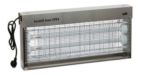 Ecokill Produkte elektrische Fliegenbox Edelstahl IPX4 2 x 18 W