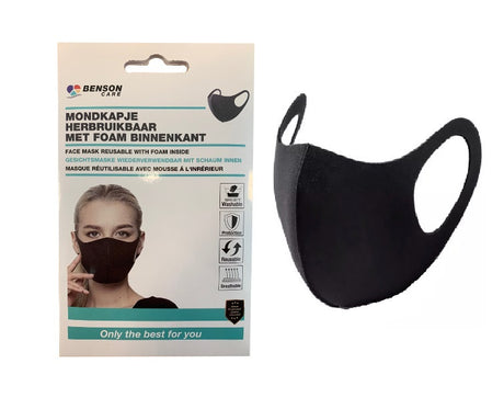 Produkte Mund-Nasen-Maske wiederverwendbar, schwarz, modisch
